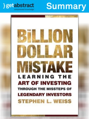cover image of The Billion Dollar Mistake (Summary)
